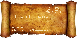 László Helka névjegykártya