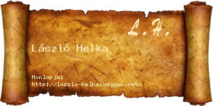 László Helka névjegykártya